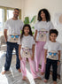 Boys Summer pjs set White t-shirt Sheep + Dark Blue Pants